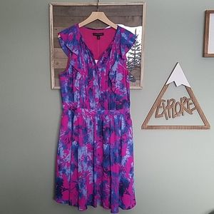 Tropical Floral Print Dress